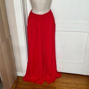 Krisa Smocked Waist Wide Leg Pant in Starlet Nwt Size Medium